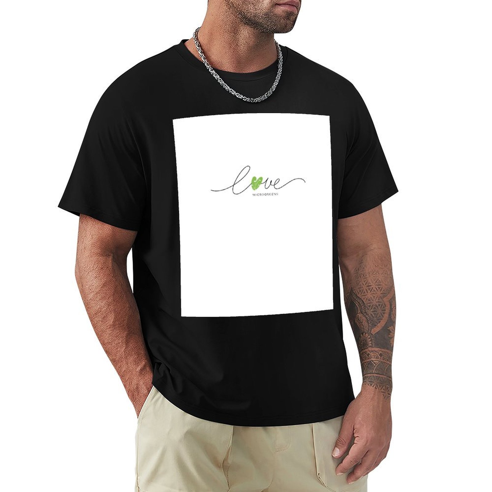 Urban Farming Garden - เสื้อยืดสำหรับผู้ชาย: ไมโครกรีนส์ เกษตรกรรมในเมือง ปลูกสมุนไพร ไมโครฟาร์มมิ่ง เกษตรกร
